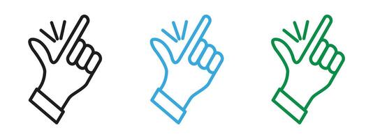 Finger Snapping Graphic Representing Quick and Rhythmic Actions vector
