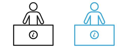 Help desk information icon mark in filled style vector