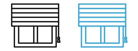 Jalousie Graphic Showcasing Adjustable and Modern Window Shutters vector