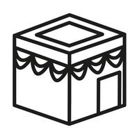 Sacred Kaaba Symbol Icon Ideal for Pilgrimage and Religious Devotion vector