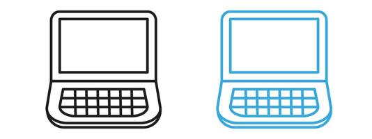 Laptop icon mark in filled style vector