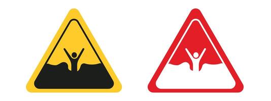 Mud Hazard Alert Sign Prevent Slips in Muddy Work Areas vector