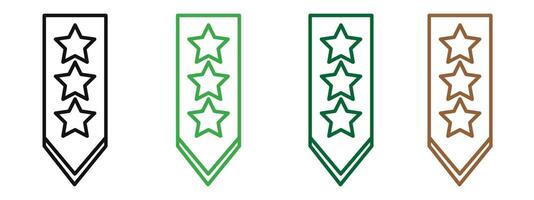 Military Rank Badge Icon Representing Honor and Military Hierarchy vector