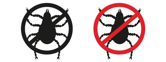 Prohibit parasitic insects with this no insects sign, featuring a clear pest control icon and warning label, ideal for health and safety in public spaces. vector