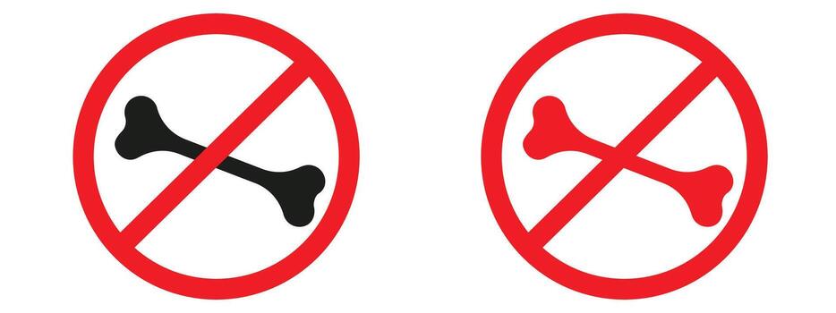Disposal notice indicating no bones allowed with proper disposal required vector