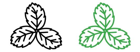 Fresh Mint Icon Ideal for Culinary and Wellness Projects vector