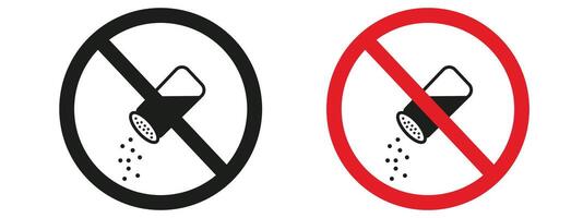 Salt Usage Prohibited Sign Safety Measure for Specific Areas vector