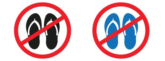 No Sandals Allowed Sign Maintain Dress Code in Designated Areas vector