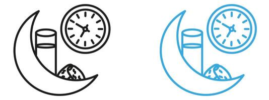 Iftar Feast Icon Ideal for Ramadan and Community Gatherings vector