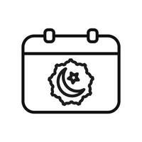 Ramadan Event Calendar Icon Ideal for Planning Religious Observance vector