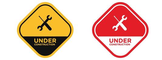 Under construction alert emphasizing safety due to ongoing construction work vector