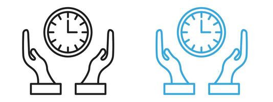 Save time icon mark in filled style vector