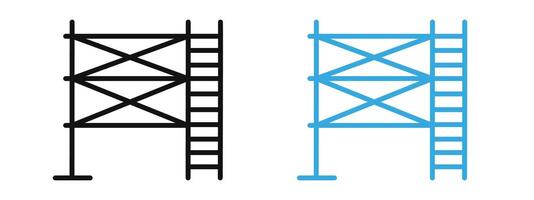 Scaffolding Graphic Representing Construction and Building Support Structures vector