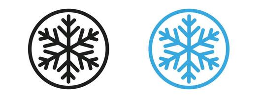 Snowflake Graphic Representing Cool and Frosty Winter Elements vector