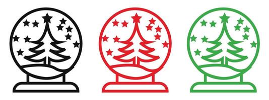 Festive Snow Globe Icon Ideal for Winter and Holiday Designs vector