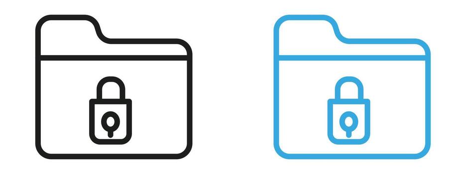 Private Folder Icon Highlighting Confidential Files, Data Security, and Information Privacy vector