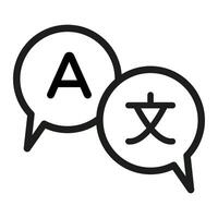 Language Translation Icon Perfect for Communication and Global Themes vector