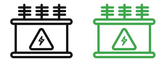 Utility Transformer Icon Perfect for Electrical and Engineering Designs vector
