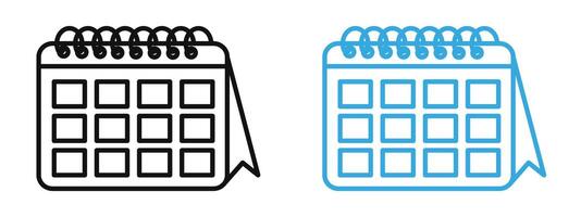 Table Calendar Graphic Representing Organization and Scheduling Tools vector