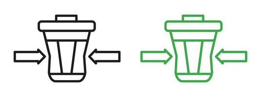 Waste Reduction Graphic Promoting Sustainable Practices and Recycling vector
