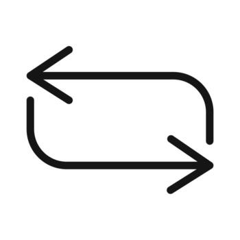 giratorio flechas icono para datos sincronización y software actualizaciones vector