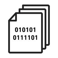 Binary Code Programming Icon Perfect for Coding and Computer Science vector