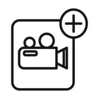 Add Icon for Content Creators and Editing Software vector