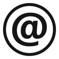 Email At Symbol Icon Ideal for Internet and Communication vector