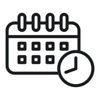Calendar and Clock Icon Ideal for Time Management and Scheduling vector