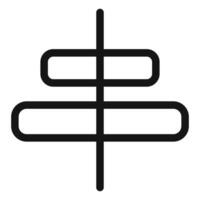 Align Center Icon for Text Formatting Tools vector