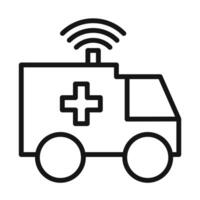 Ambulance Emergency Response Icon for Health Apps vector
