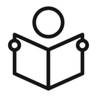 Open Book Icon Perfect for E-Learning Platforms vector