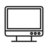 Monitor Computer Screen Icon Perfect for Workstations and Home Office vector