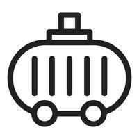 Industrial Compressor Icon Ideal for Mechanical Engineering and Tools vector