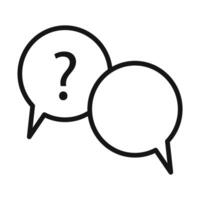 Support Comment Question Icon Ideal for Customer Service and FAQs vector