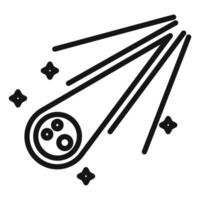 Bright Comet Icon for Space Exploration and Celestial Events vector
