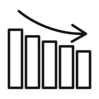 Downward Chat Arrow Communication Icon for Messaging and Conversations vector
