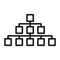 Organizational Chart Tree Icon Perfect for Data Visualization vector
