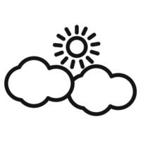 Cloud and Sun Icon Perfect for Weather Forecast Widgets vector