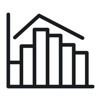 Business Chart Histogram Icon Ideal for Data Visualization and Analysis vector