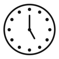 Five O Clock Timepiece Icon for Accurate Timekeeping and Scheduling vector