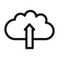 Cloud Storage Upload Icon Ideal for Online Backup Services vector