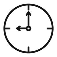 Nine O'Clock Icon Ideal for Time Tracking vector