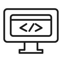 Display Code Icon for Software Development Guides and Programming Interfaces vector