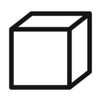 3D Geometric Cube Icon Perfect for Design and Modeling vector