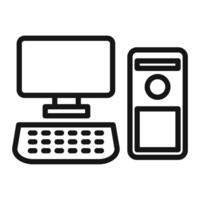 Desktop PC Icon Ideal for Computing and IT Solutions vector