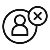 User Deletion Icon Perfect for Account Management vector
