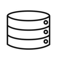 Structured Database Icon Perfect for Data Management and Storage vector