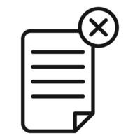 Delete Document icon vector