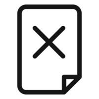 Document Deletion Icon Perfect for File Cleanup vector